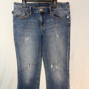 Rock & Republic Distressed Jeans Womens 10 Cotton Stretch Casual Denim